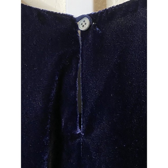 New J. Crew Blue Velvet lined Tank Top Cami Sleeveless round neck Drapey Sz 2 - Picture 11 of 11